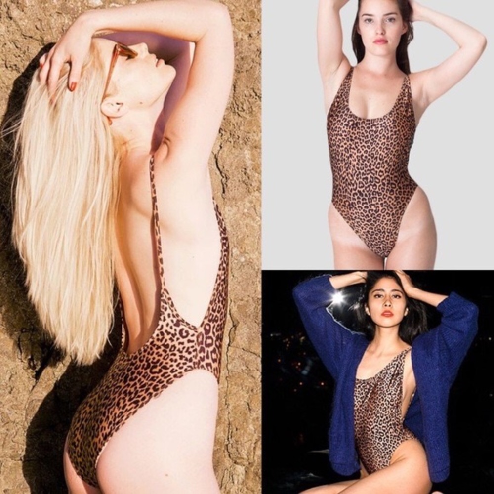 American Apparel Cheetah One Piece Swimsuit